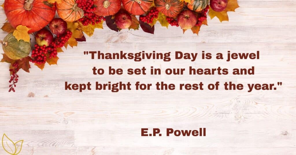 Main Content Section of thanksgiving blessings