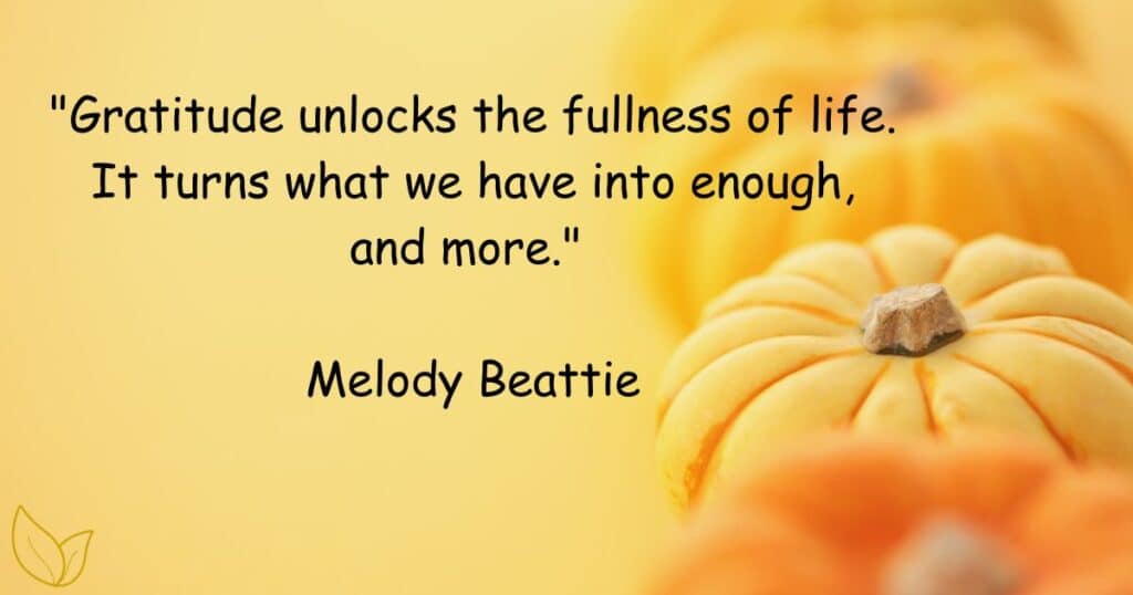 Quotes / Sayings Section of Heartwarming Thanksgiving Blessings Messages